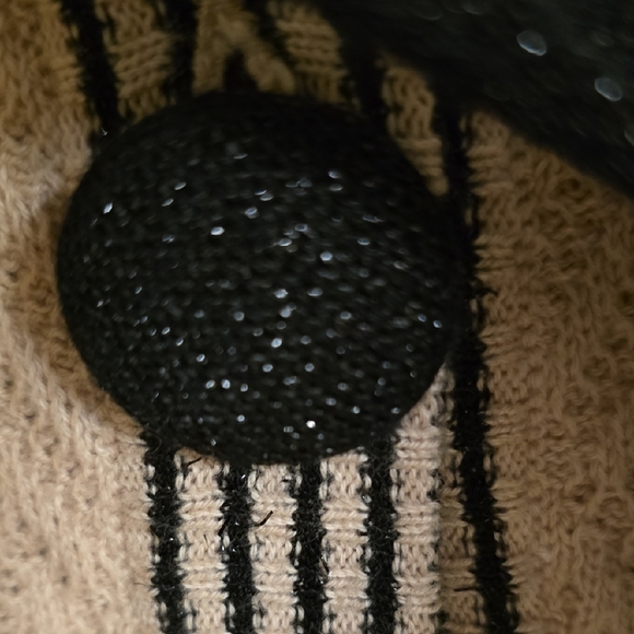 MANOUSH Cream and Black Cotton Long Cardigan with Textured Knit - Picture 3 of 14